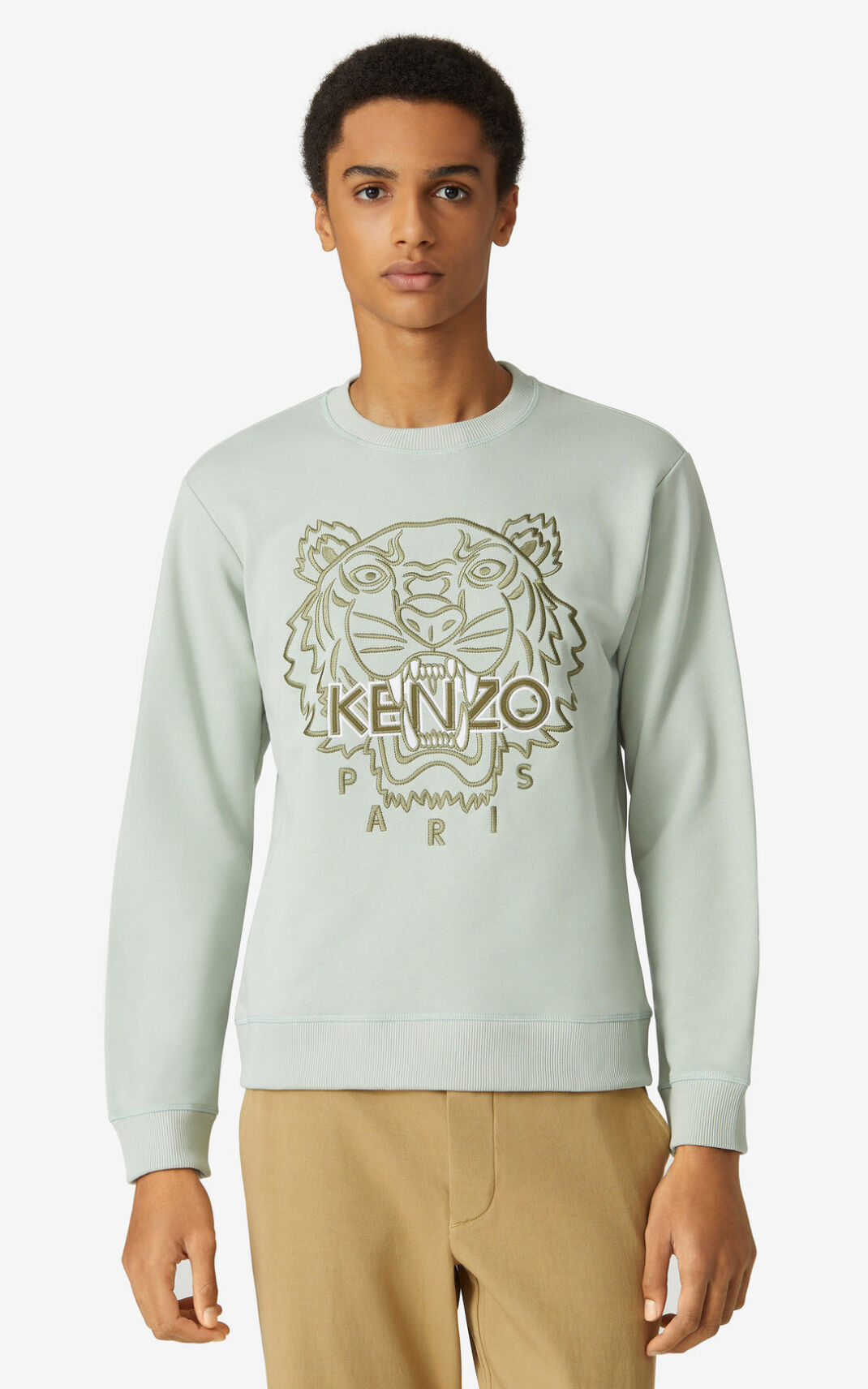 Kenzo Tiger Sudadera Hombre Verde Oliva Verde | 1392578-SY